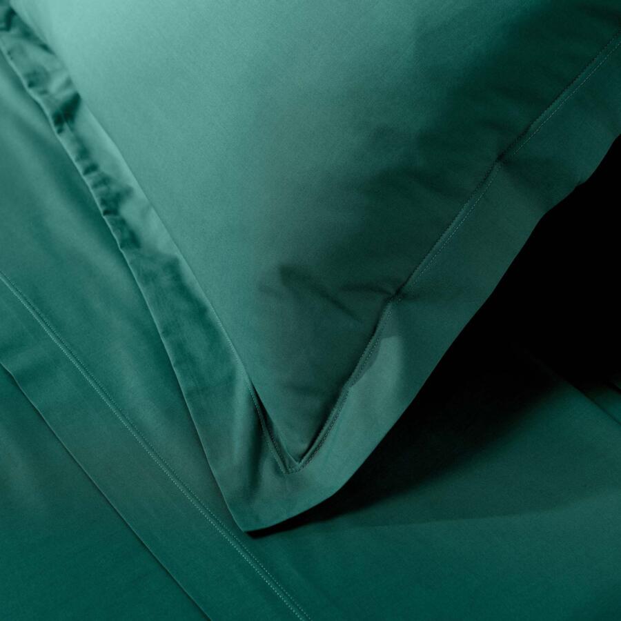 Funda de almohada rectangular en algodón bio (70 cm) Biolina Verde esmeralda 5