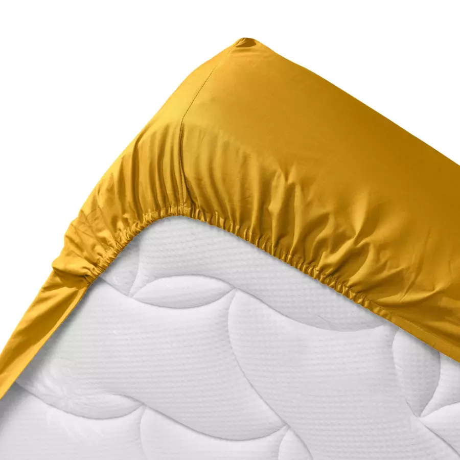 Lenzuolo con angoli cotone bio (180 cm) Biolina Giallo ocra 5