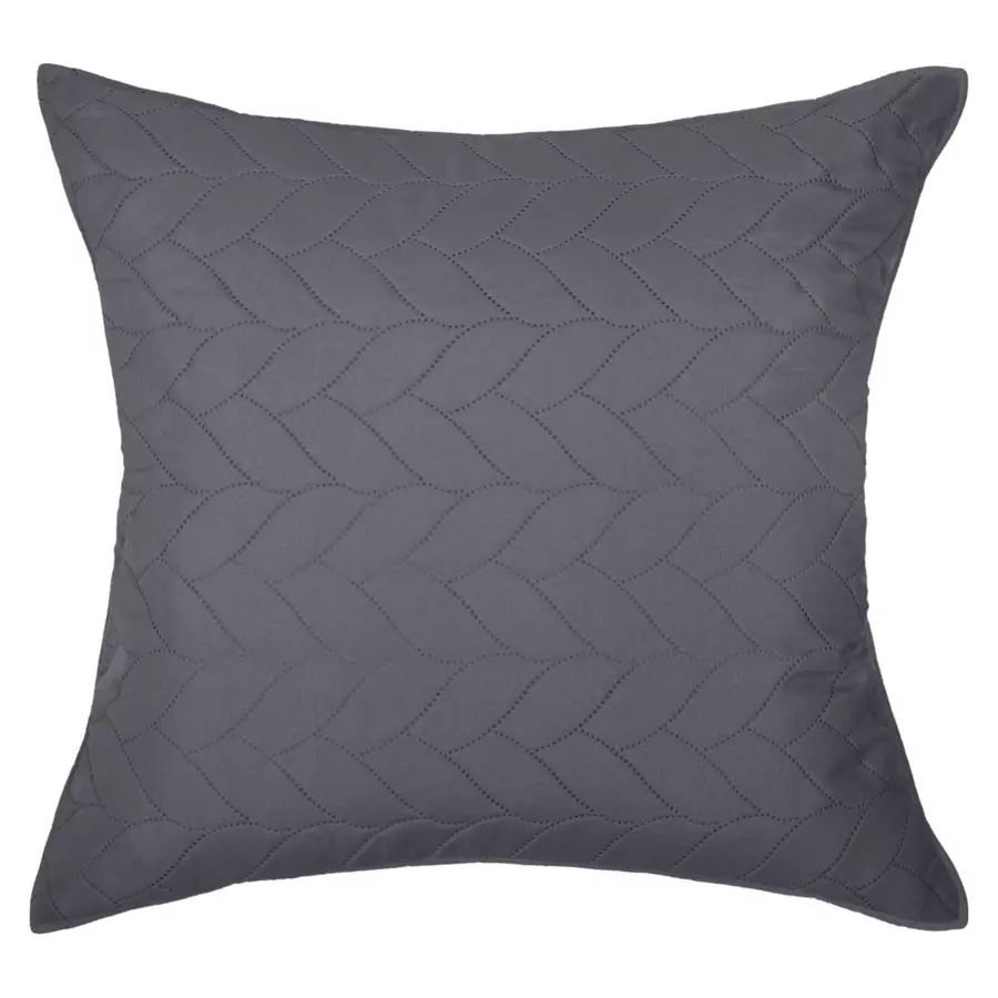 Couvre-lit et taies d'oreiller (240 x 260 cm) Tresse Gris anthracite 4