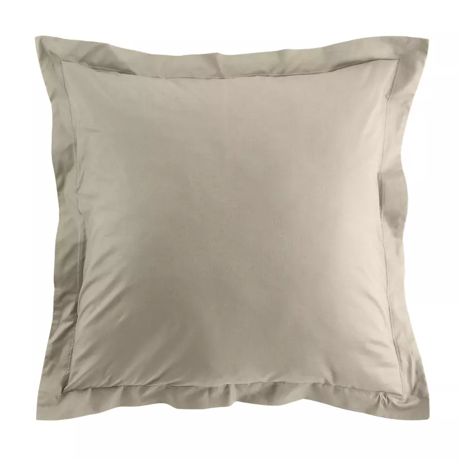 Funda de almohada cuadrada en algodón bio (63 cm) Biolina Topo 4