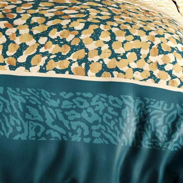Funda Nórdica y dos fundas para almohada en algodón (240 cm) Fauvre Verde esmeralda 4