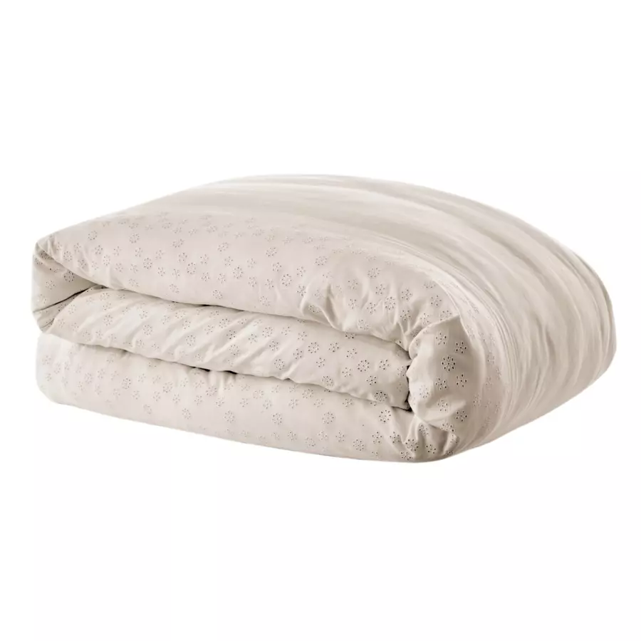Funda Nórdica en encaje de algodón (260 cm) Jeanne Beige pampa 4