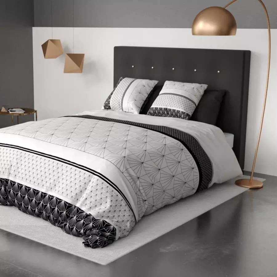Funda Nórdica y dos fundas para almohada en algodón (240 cm) Casta Blanco 4