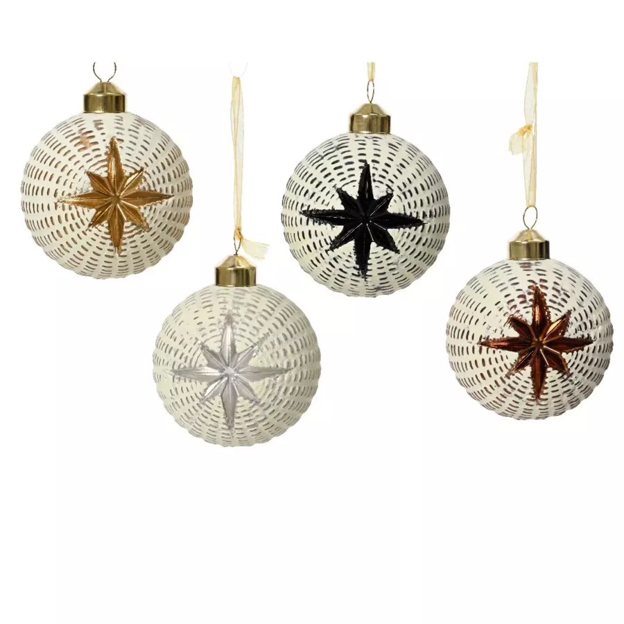 Set van 12 kerstballen (D80 mm) en verre Styl Wit 4