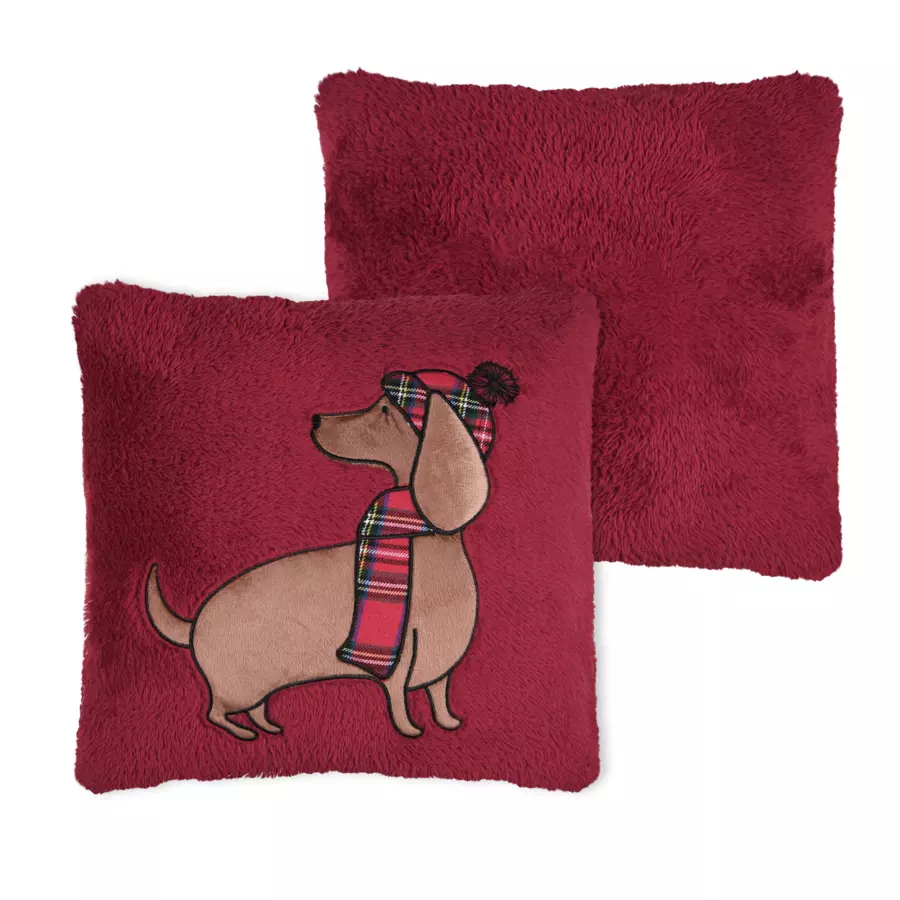 Cojín de Navidad cuadrado (45 cm) Douillet rojo

 4