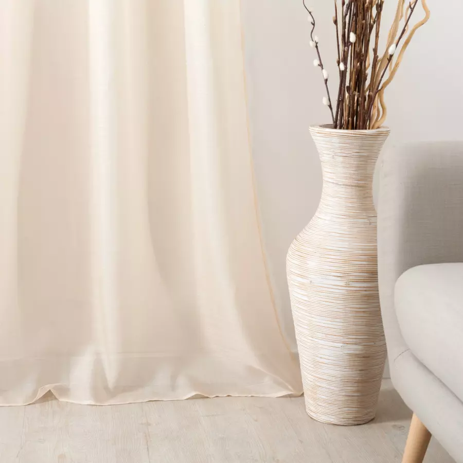 Vitrage (300 x 240 cm) Givrée Beige 4