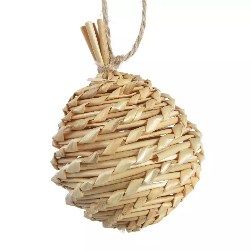 Boule de paille à suspendre Naturel 4
