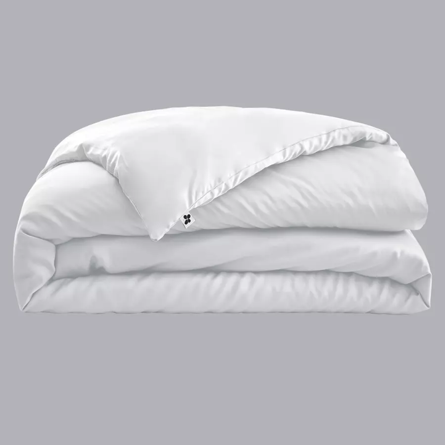 Housse de couette satin de bambou (260 x 240 cm) Salomé Blanc chantilly