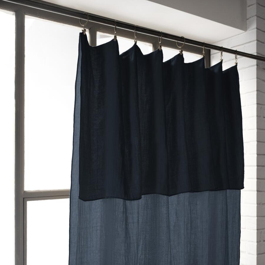 Tenda garza di cotone regolabile  (180 x max 300 cm) Gaïa Blu notte