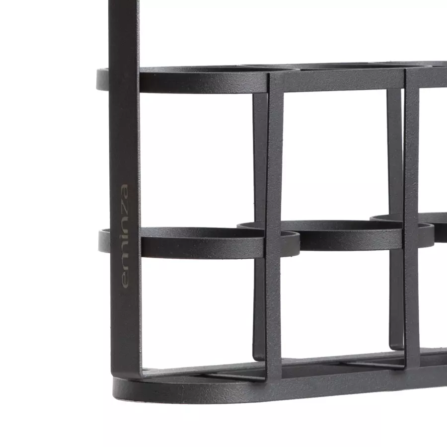 Porte-bouteilles bois et métal 3 compartiments (H41 cm) Aaron Noir 4