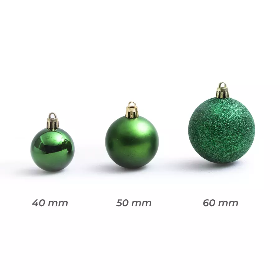 Set van 30 kerstballen New Alpine Mix dennengroen 4