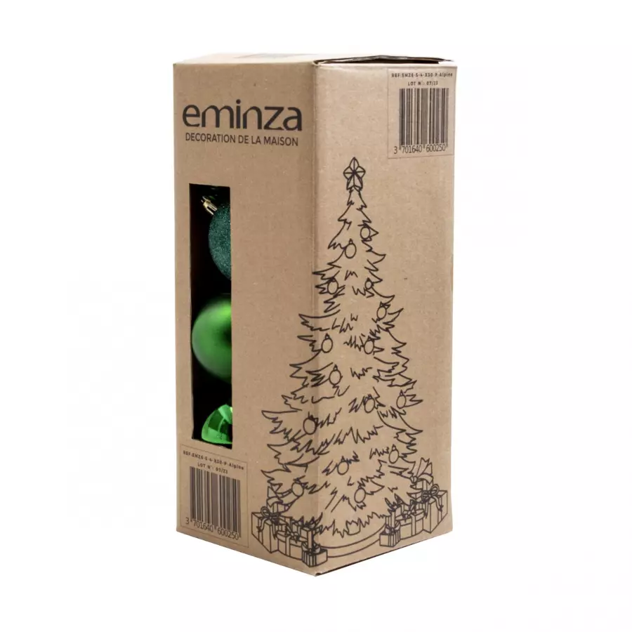 Lote de 30 bolas de Navidad  surtido New Alpine Verde 5