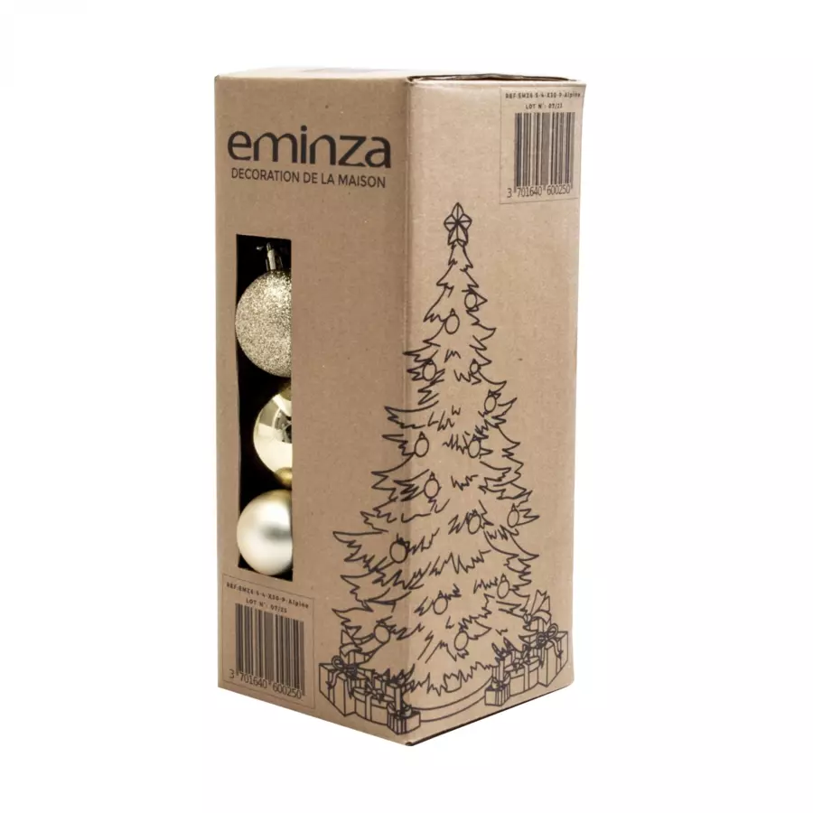 Lote de 30 bolas de Navidad  surtido New Alpine Perla 5