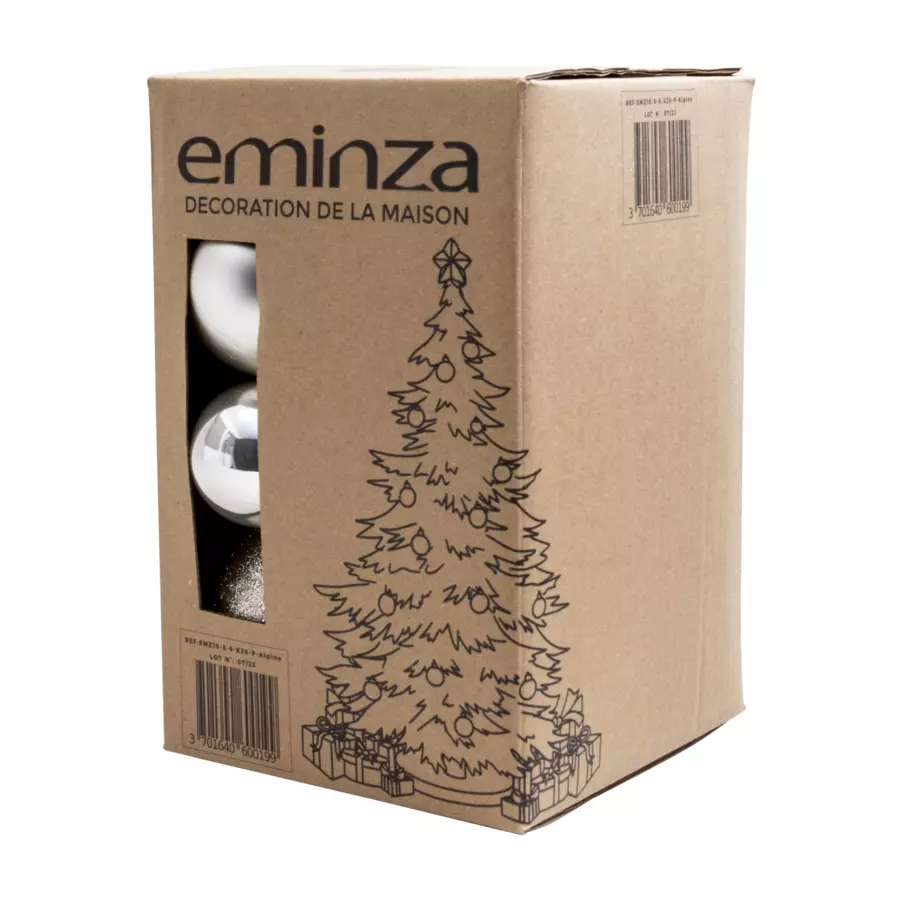 Set van 20 kerstballen New Alpine Mix parelwit 5