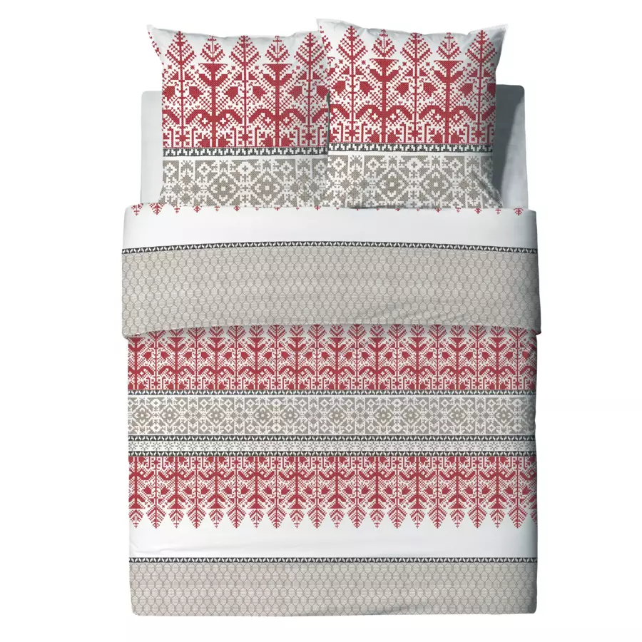 Funda Nórdica y dos fundas de algodón (260 cm) Halti Rojo