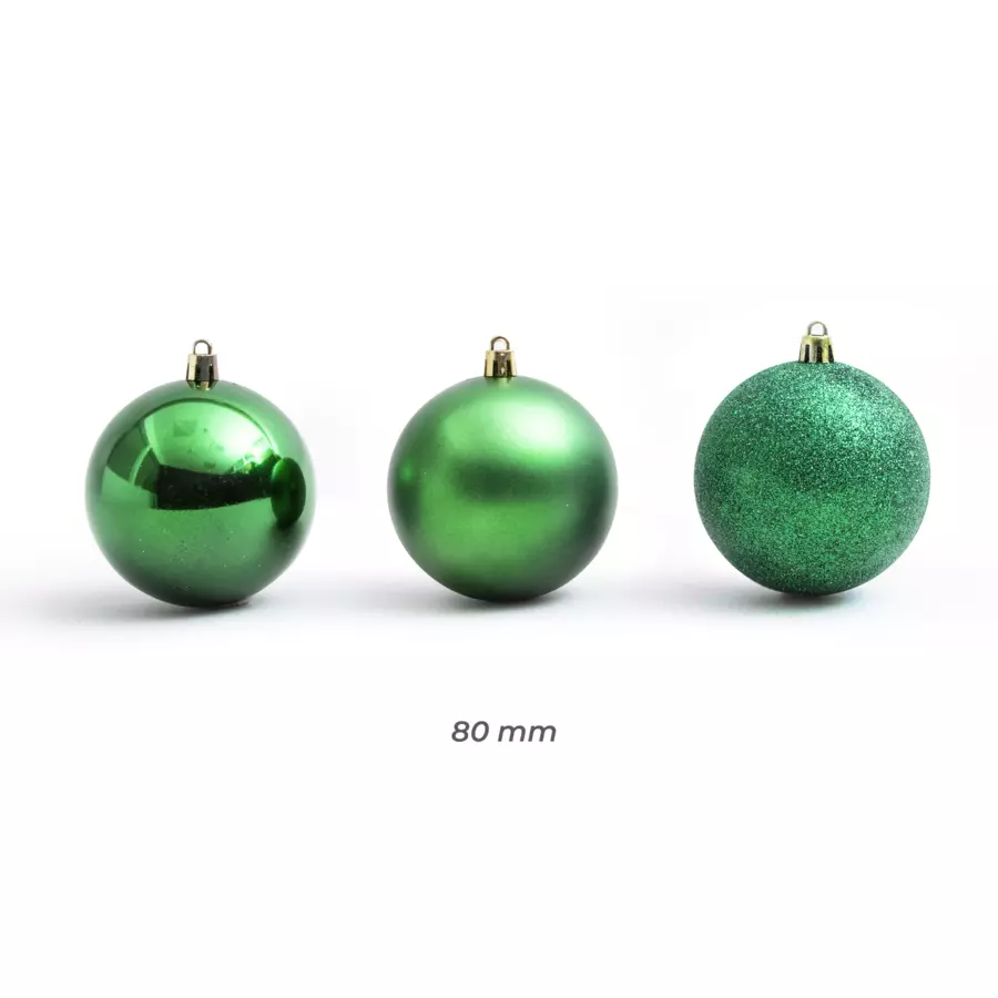 Set van 30 kerstballen (D80 mm) New Alpine dennengroen 4