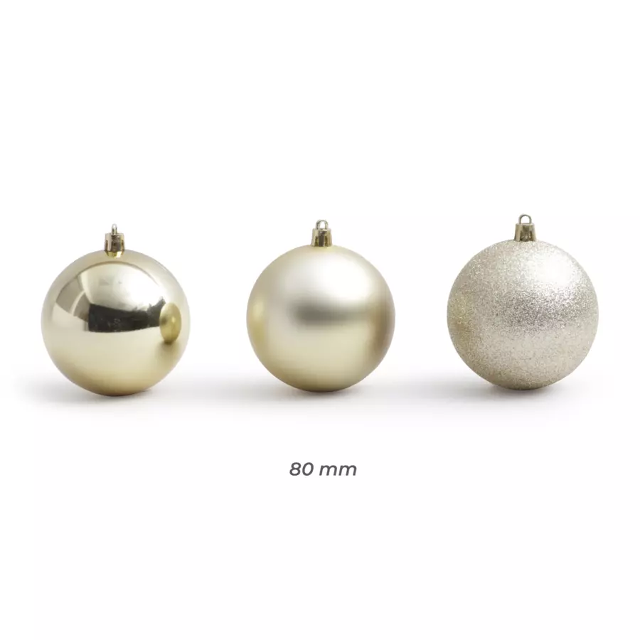 Set van 30 kerstballen (D80 mm) New Alpine parelwit 4