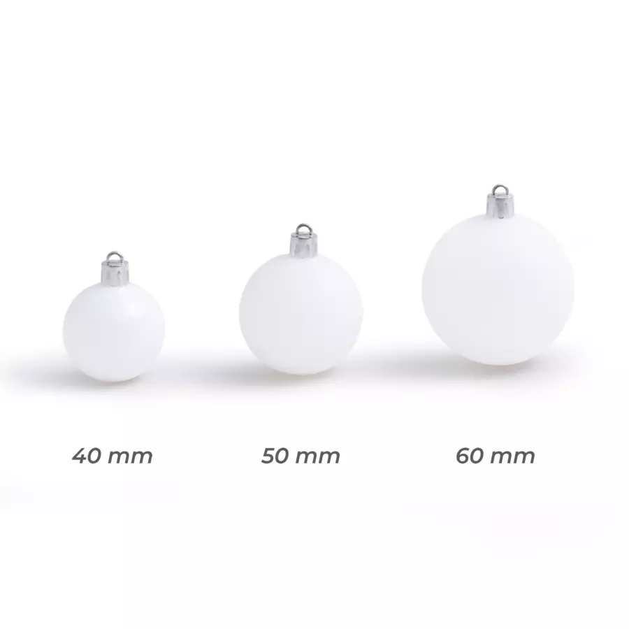 Set van 30 kerstballen New Alpine Mix Wit 4