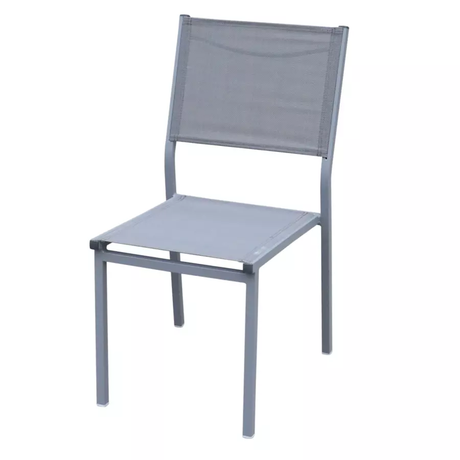 Silla de jardín alu apilable Murano - Gris pizarra