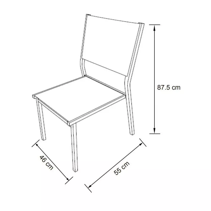 Tuinstoel stapelbaar aluminium Murano - Grijs