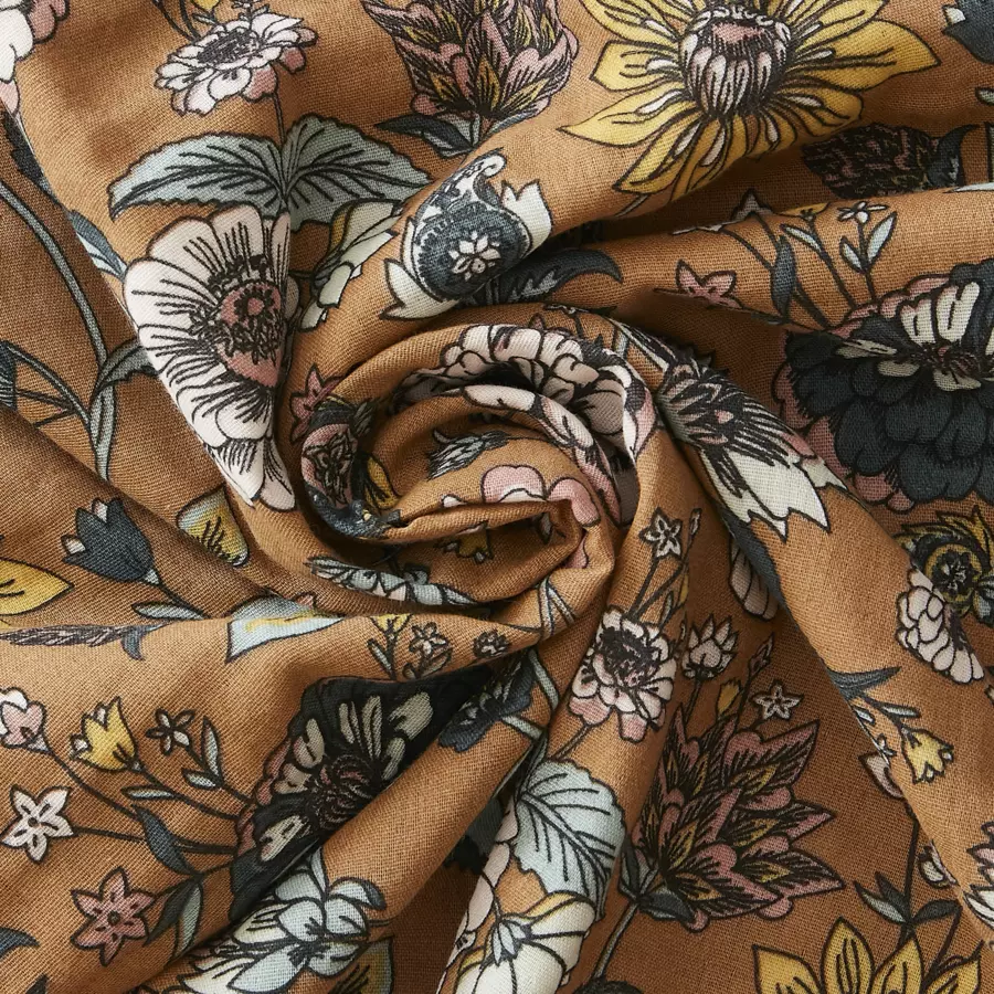 Funda Nórdica en gasa de algodón (200 cm) Daphné Camel