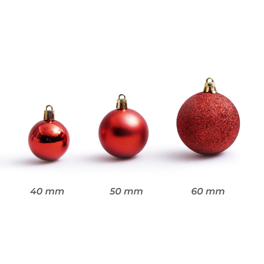 Confezione di  30 palline di Natale assortite New Alpine Rosso 4