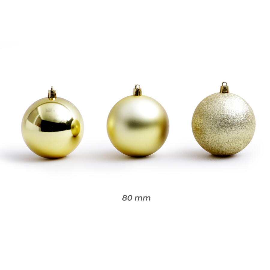 Lote de 30 bolas de Navidad (D80 mm) New Alpine Oro 4