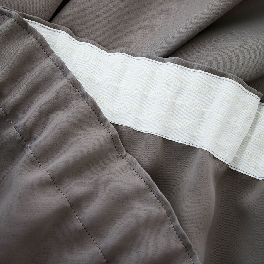Cortina opaca  con cinta fruncidora (140 x 260 cm) Dark Gris antracita
