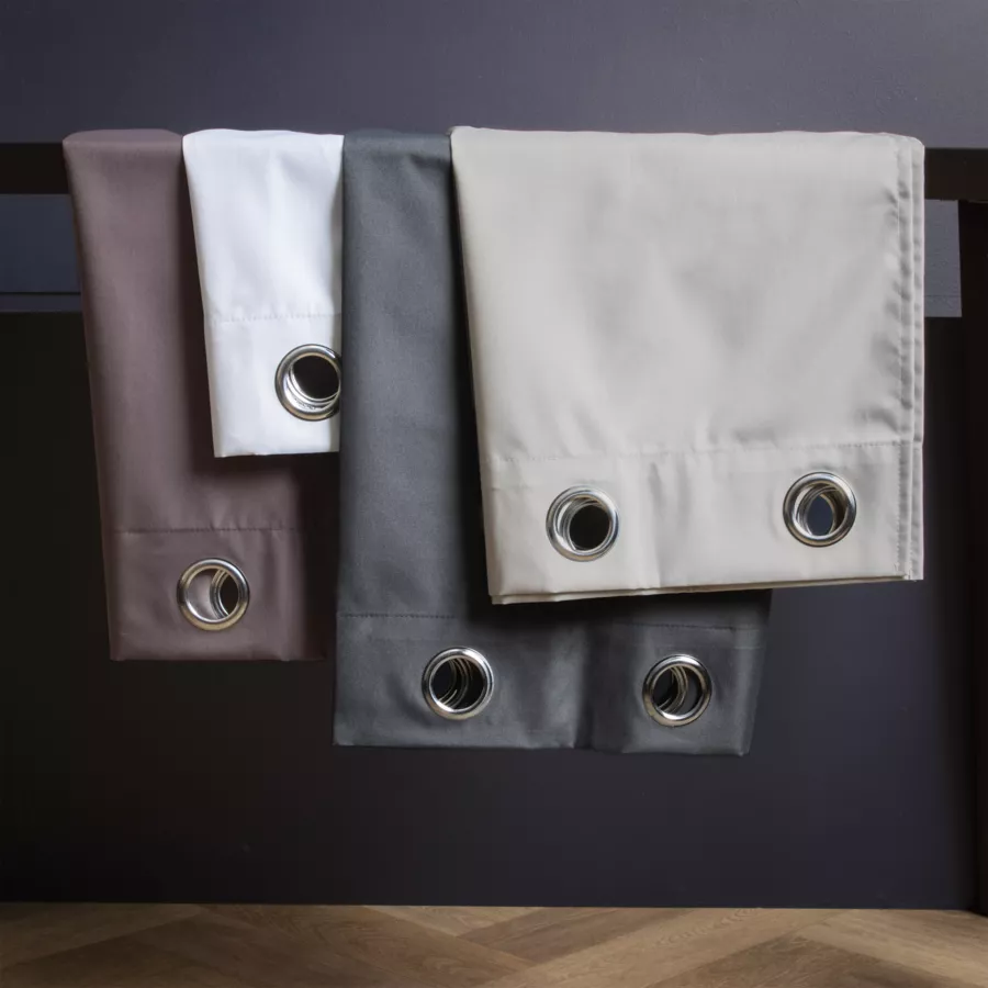 EM RIDEAU A OEILLETS 140 x 280 CM POLYESTER UNI THERMIQUE SUMMIT NATUREL