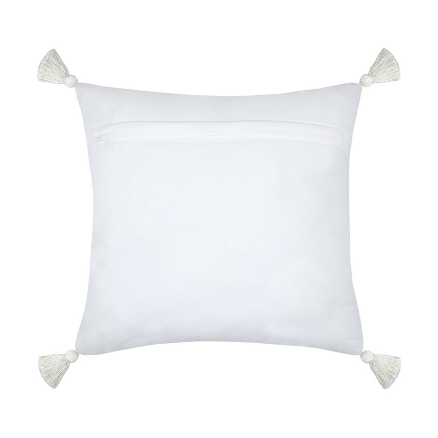 Cuscino quadrato di cotone (45 x 45 cm) Joanny Bianco