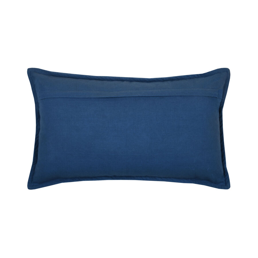 Coussin rectangulaire coton (30 x 50 cm) Arcachon Bleu