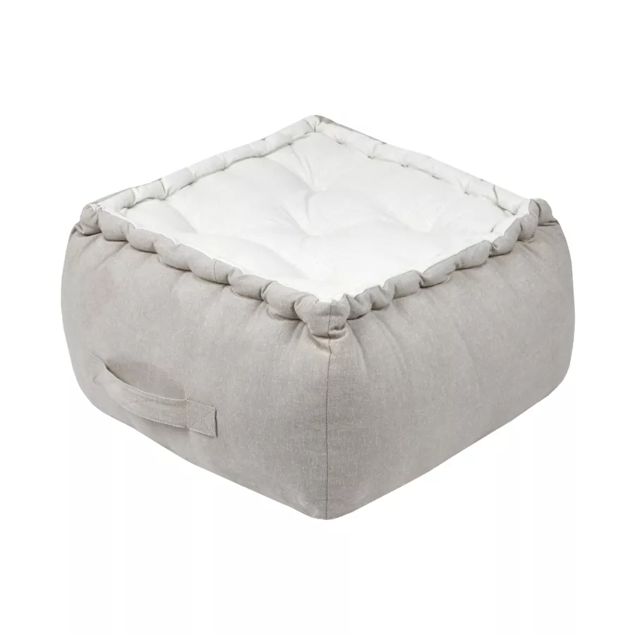Coussin de sol coton grande hauteur (40 x 30 cm) Butine Beige