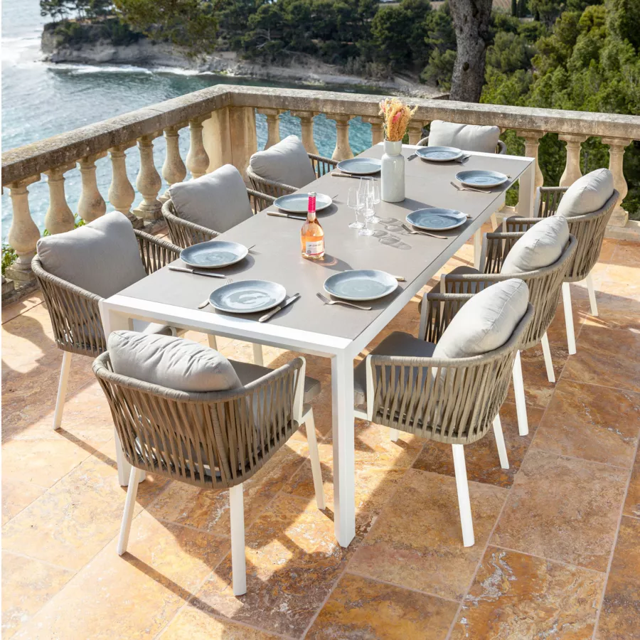 Set di 2 poltrone da giardino Amalfi - Bianco