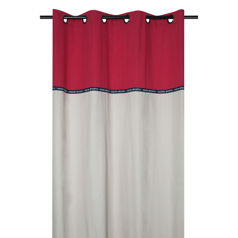 Vorhang aus Baumwolle (140 x 260 cm) Fregate Rot