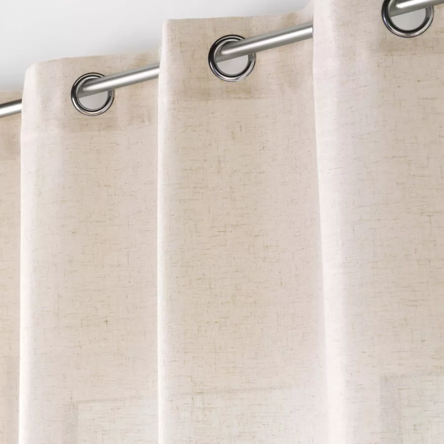 RIDEAU A OEILLETS 140 x 260 CM POLYESTER/LIN IMPRIME EQUATEUR DES. PLACE