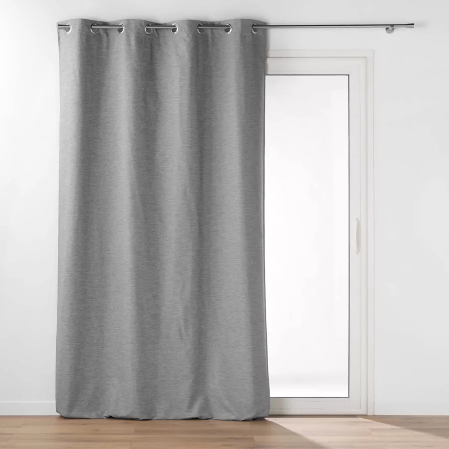 RIDEAU OEI DOUBLURE AMOV. 140x260 CM CHAMBRAY/POLYESTER/TPU COVERLINE ANTHRACITE