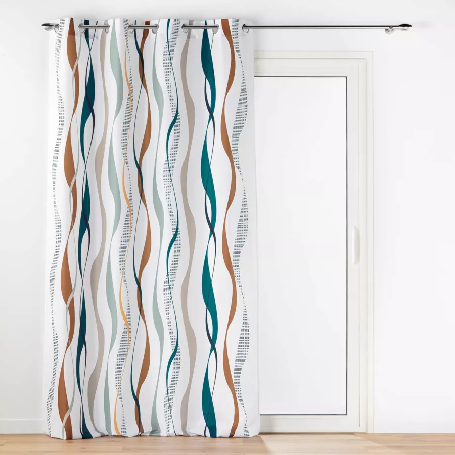 RIDEAU A OEILLETS 140 x 280 CM POLYESTER IMPRIME LISANA