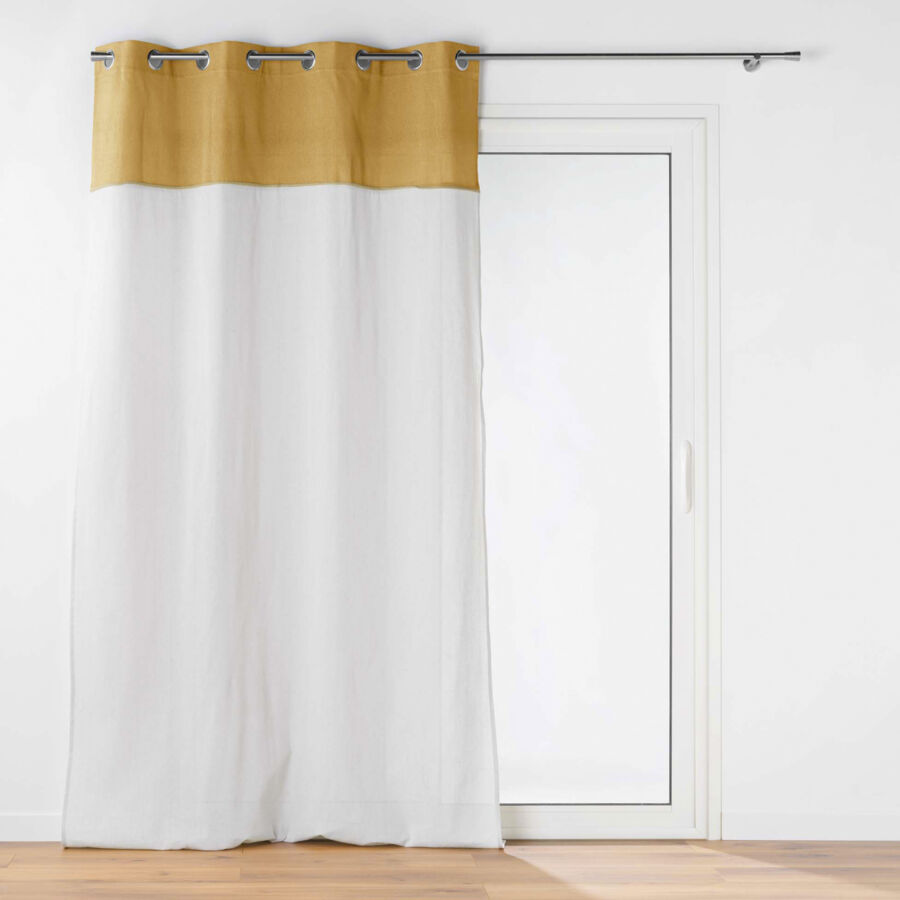 Rideau polyester (140 x 240 cm) Janara Jaune ocre