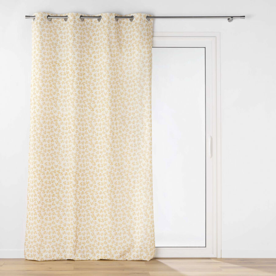 Rideau polyester (140 x 240 cm) Maddy Jaune ocre 