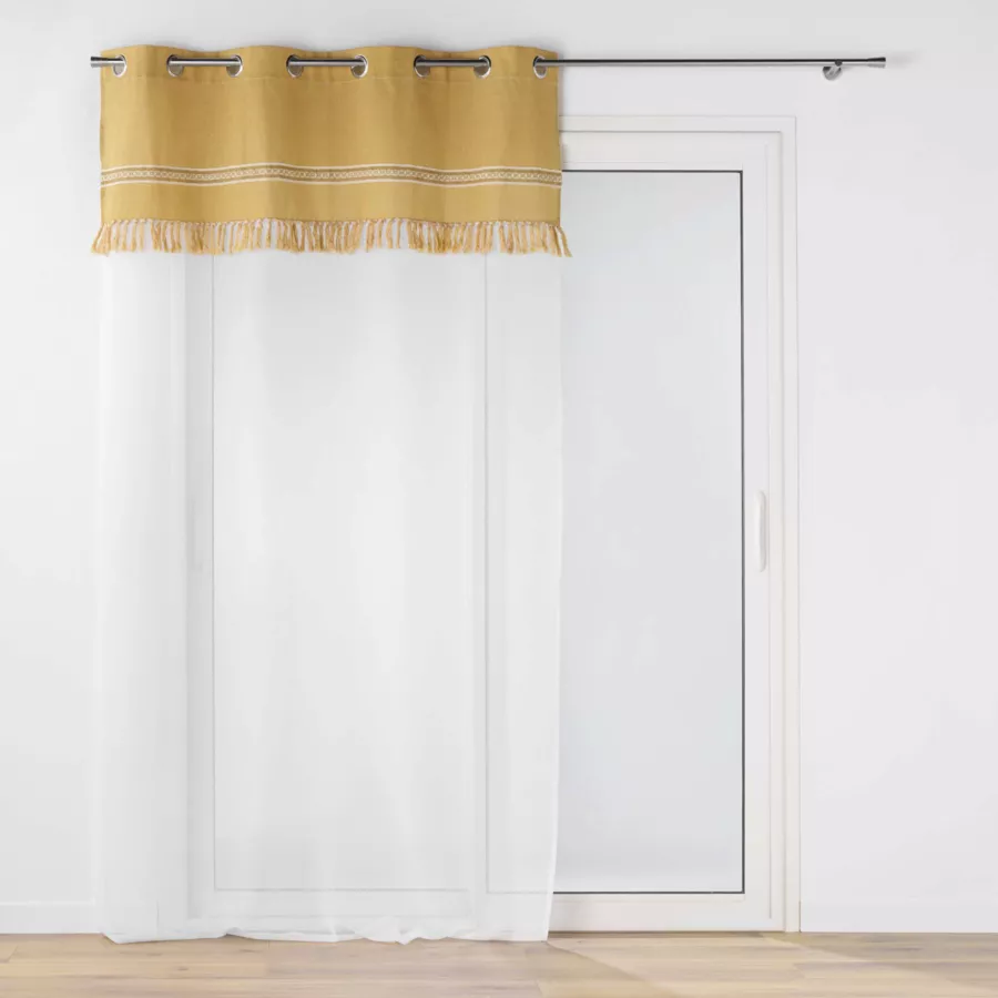Visillo algodón (140 x 240 cm) Janara Amarillo ocre