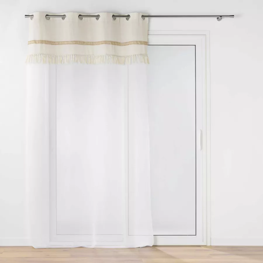Tenda trasparente cotone (140 x 240 cm) Janara Beige
