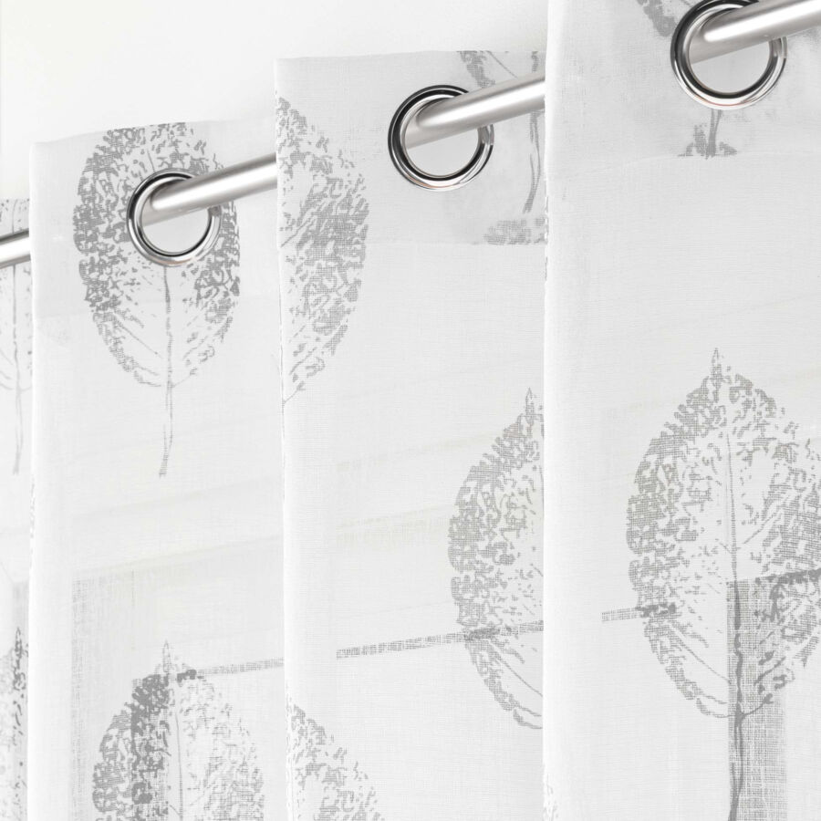 Tenda trasparente effetto lino (140 x 240 cm) Indila Bianco