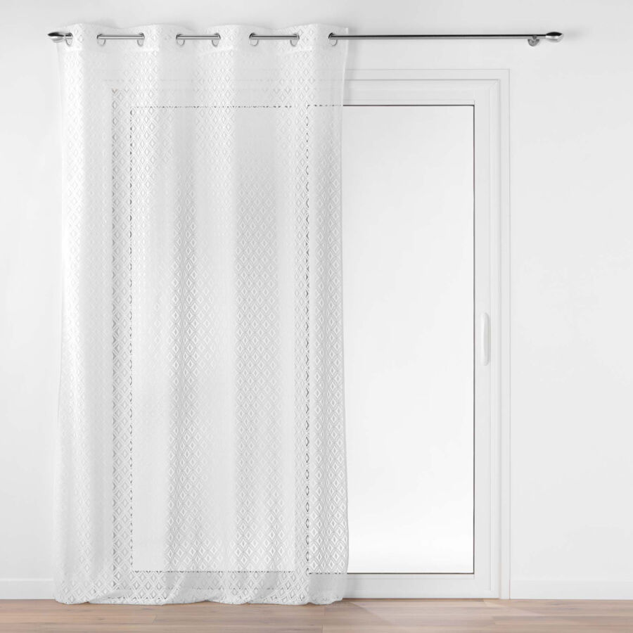 Tenda trasparente retina (140 x 240 cm) Odilia Bianco