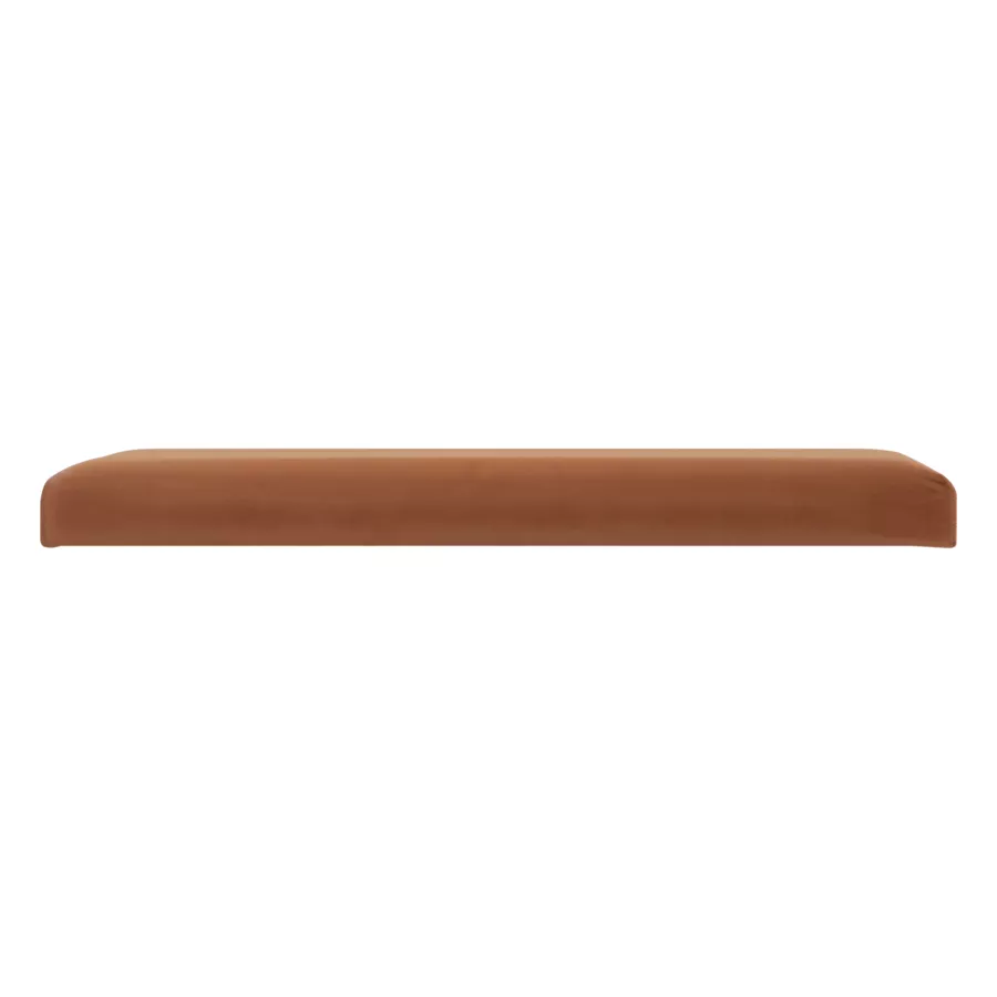 POUF PLI DBLE VEL TESS AMB L, 76 x P, 38 x H, 38 cm Ambre
