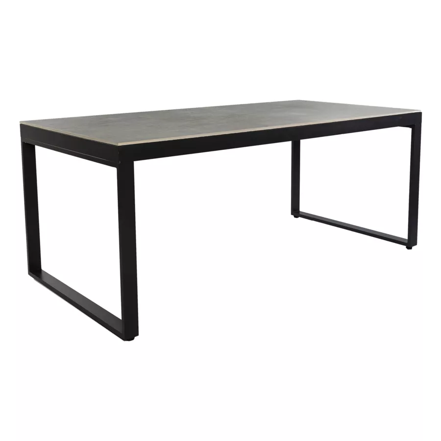 Tavolo da giardino 8 posti Allumino/Ceramica Kore (180 x 90 cm) - Grigio antracite