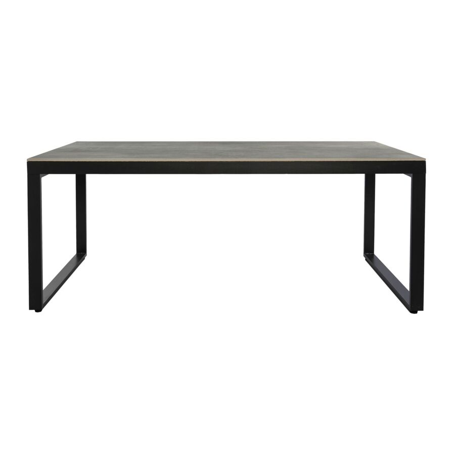 Tuintafel 8 zitplaatsen Aluminium/Keramiek Kore (180 x 90 cm) - Antraciet grijs