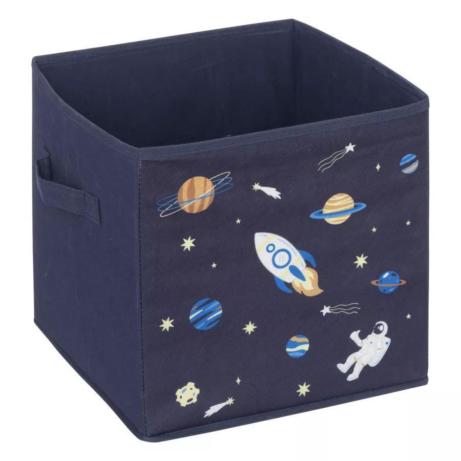 Lote de 2 cestas infantiles de almacenamiento(29 x 29 cm) Espace Azul