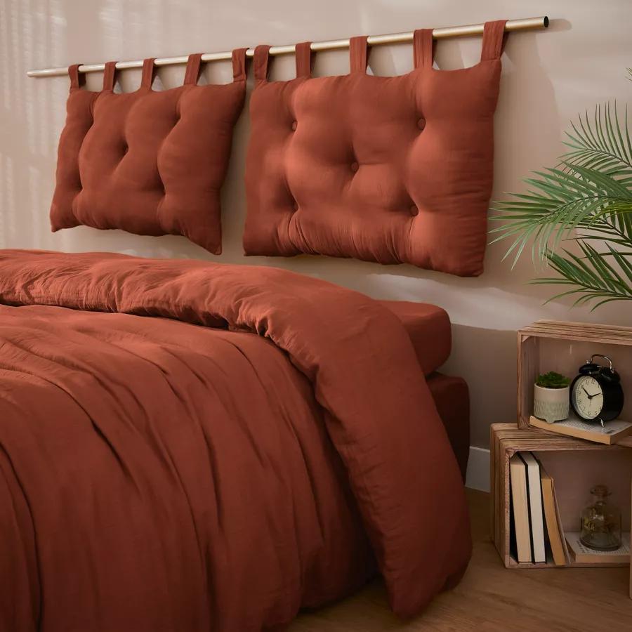 Testata letto garza di cotone (80 cm) Gaïa Terracotta 4