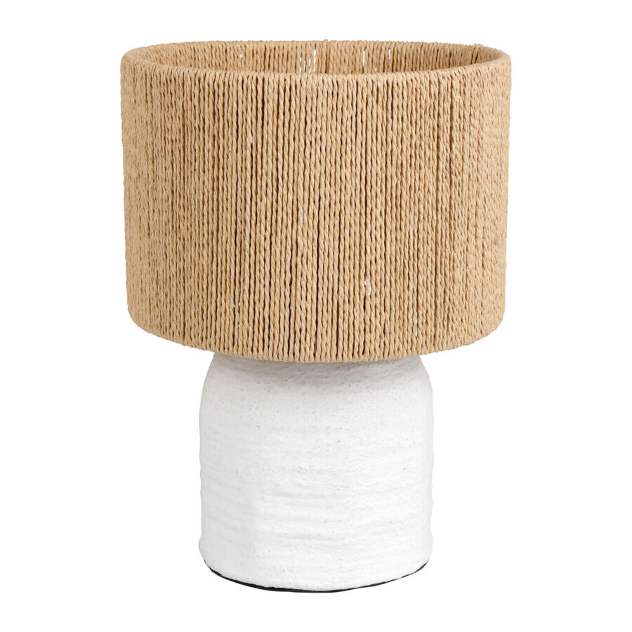 Lámpara de mesa en cuerda (H29 cm) Abisko Blanco