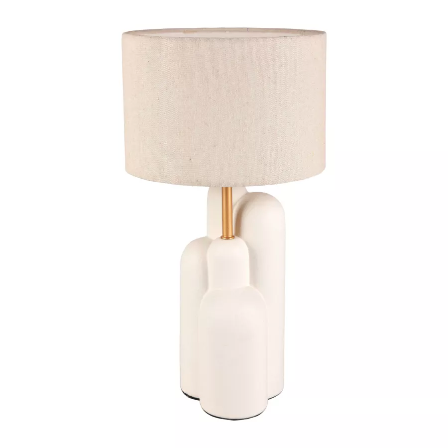 LAMP.CERA.COTON.DUNE.BLCHE.DOR Dim : D22xH43 cm